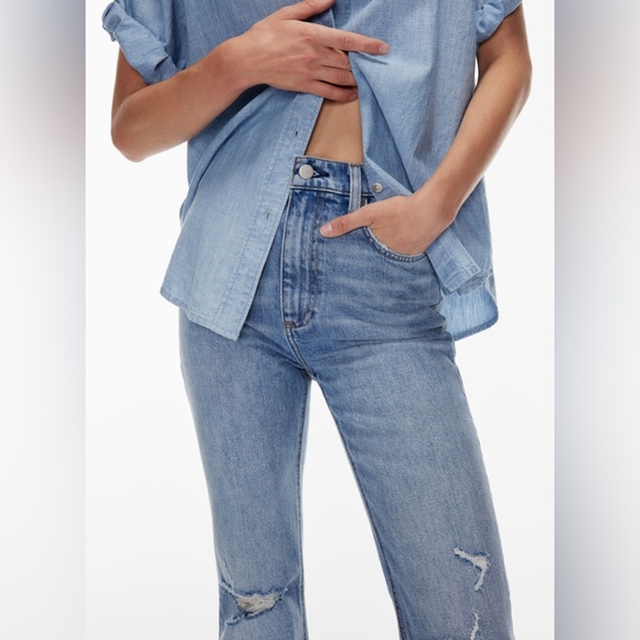 Denim Forum The Twiggy 60's High Rise Flare Aritzia Size - Picture 11 of 11